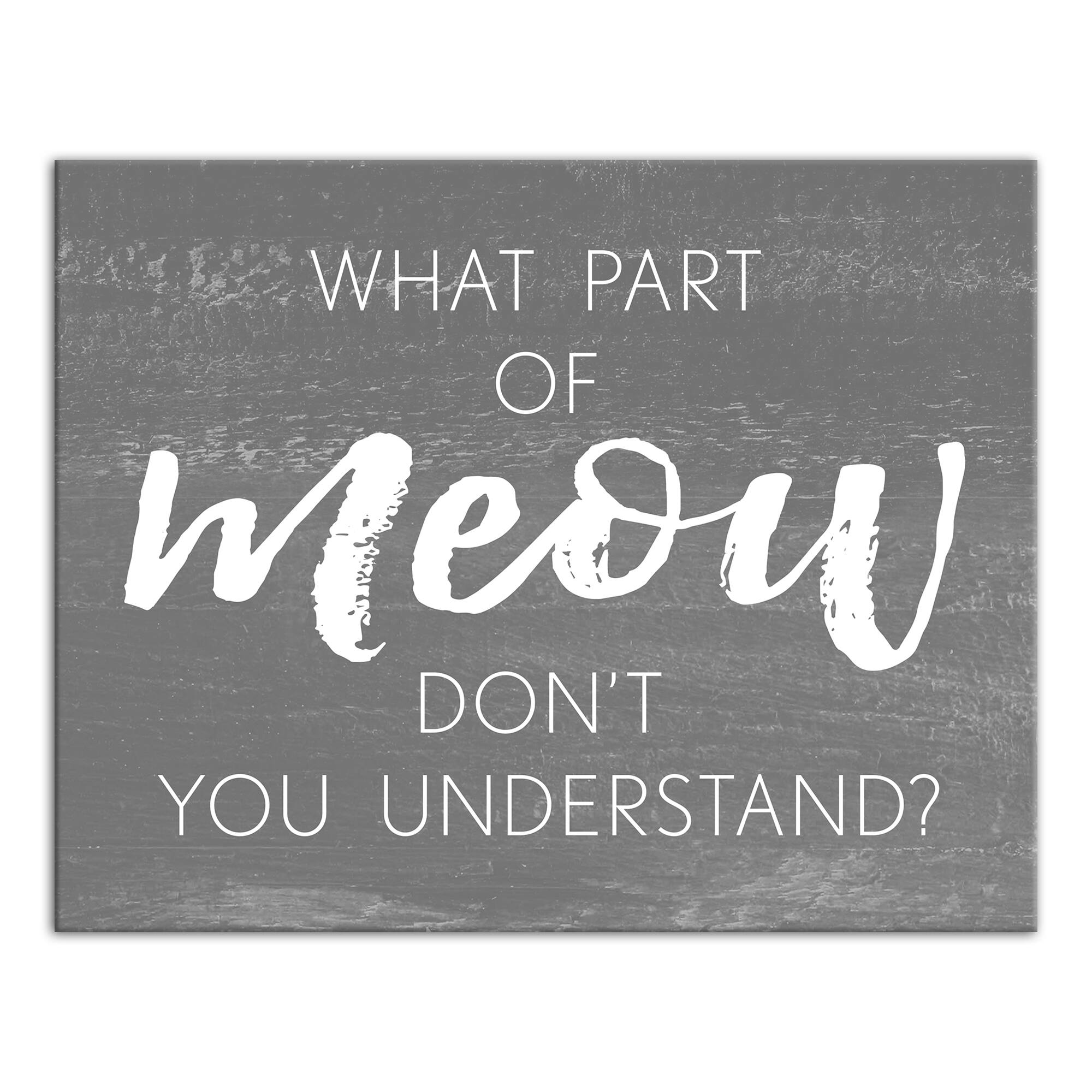 What Part of Meow Canvas Wall Art